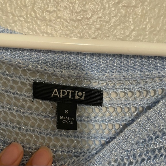 APT. 9 Asymmetrical Hem Shimmer Crochet​​​​ Cotton Blend - Picture 2 of 4